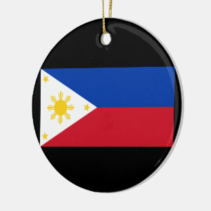 Ornamento De Cerâmica Bandeira das Filipinas