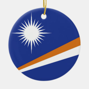 Ornamento De Cerâmica bandeira das Ilhas Marshall