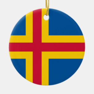 Ornamento De Cerâmica Bandeira de Åland