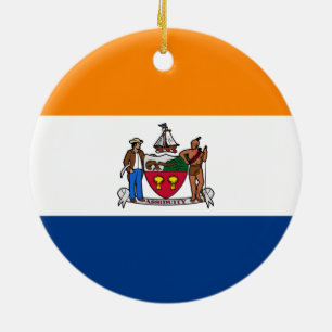 Ornamento De Cerâmica Bandeira de Albany (Nova Iorque)