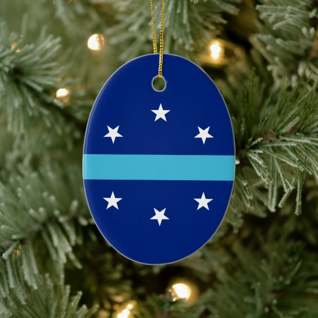 Ornamento De Cerâmica Bandeira de Anaheim, Califórnia (Árvore)