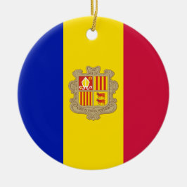 Ornamento De Cerâmica Bandeira de Andorra