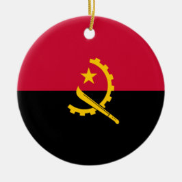 Ornamento De Cerâmica Bandeira de Angola