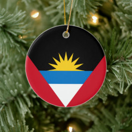 Ornamento De Cerâmica Bandeira de Antígua e Barbuda