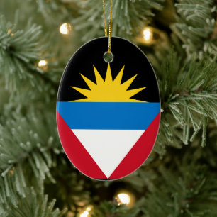 Ornamento De Cerâmica Bandeira de Antígua e Barbuda