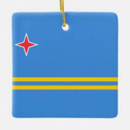 Ornamento De Cerâmica Bandeira de Aruba