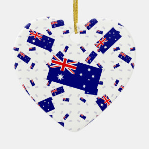 Ornamento De Cerâmica Bandeira de Austrália nas camadas múltiplas