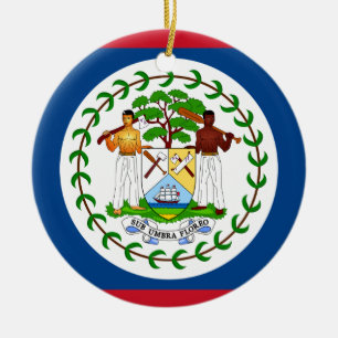 Ornamento De Cerâmica Bandeira de Belize