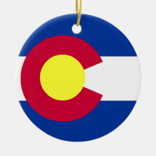Ornamento De Cerâmica Bandeira de Colorado