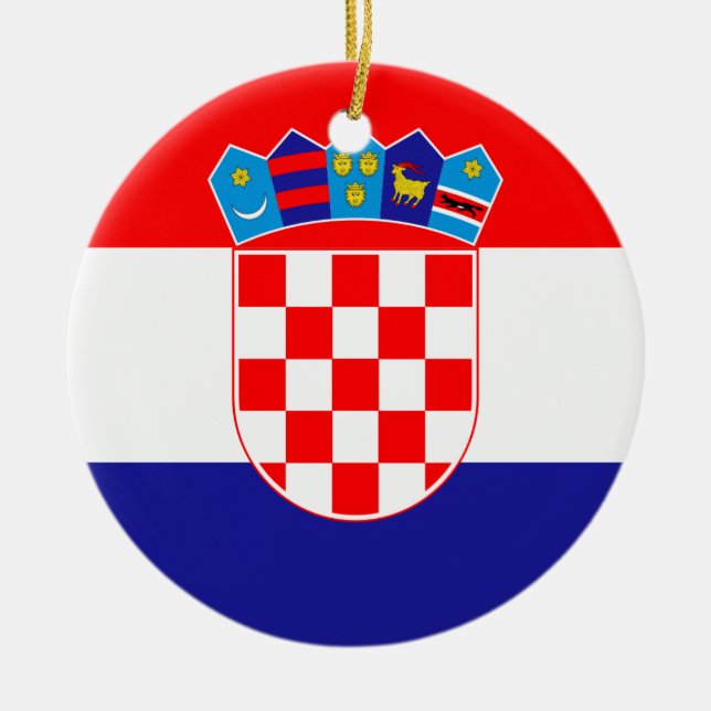 Ornamento De Cerâmica Bandeira de Croatia (Frente)