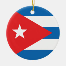 Ornamento De Cerâmica Bandeira de Cuba