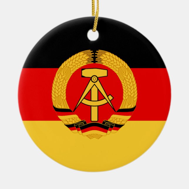 Ornamento De Cerâmica Bandeira de East Germany (Frente)