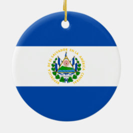 Ornamento De Cerâmica Bandeira de El Salvador