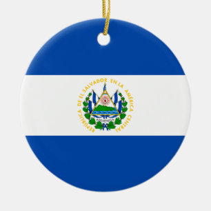 Ornamento De Cerâmica Bandeira de El Salvador