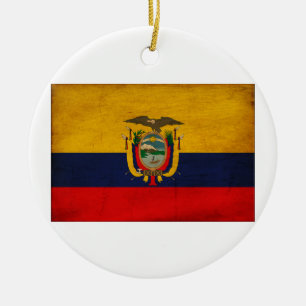 Ornamento De Cerâmica Bandeira de Equador