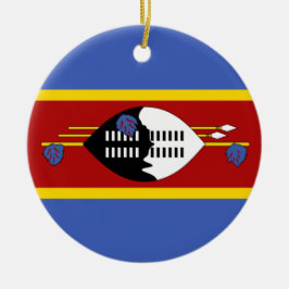 Ornamento De Cerâmica Bandeira de Eswatini (Suazilândia)