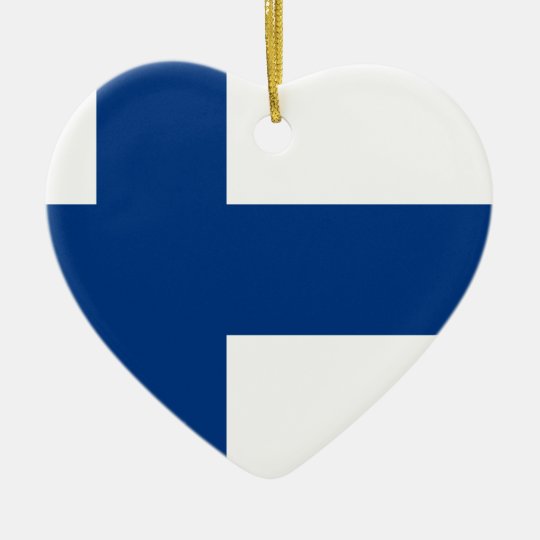 Ornamento De Cerâmica Bandeira de Finlandia (lippu de Suomen, flagga de