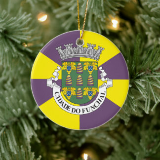 Ornamento De Cerâmica Bandeira de Funchal, Madeira PT