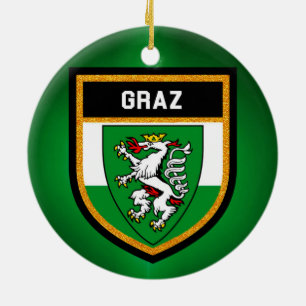 Ornamento De Cerâmica Bandeira de Graz