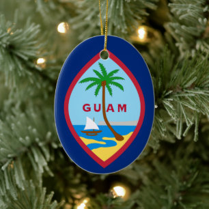 Ornamento De Cerâmica Bandeira de Guam