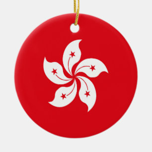 Ornamento De Cerâmica Bandeira de Hong Kong
