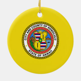 Ornamento De Cerâmica Bandeira de Honolulu (Havaí)