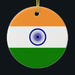 Ornamento De Cerâmica Bandeira de India<br><div class="desc">Procurare o "wowsmiley" por mais produtos como este.</div>