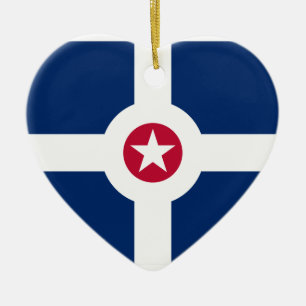 Ornamento De Cerâmica Bandeira de Indianapolis, os Estados Unidos