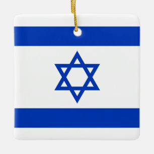 Ornamento De Cerâmica Bandeira de Israel