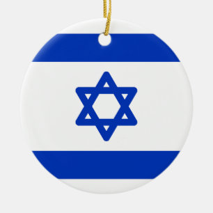 Ornamento De Cerâmica Bandeira de Israel