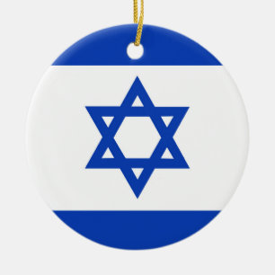 Ornamento De Cerâmica bandeira de Israel