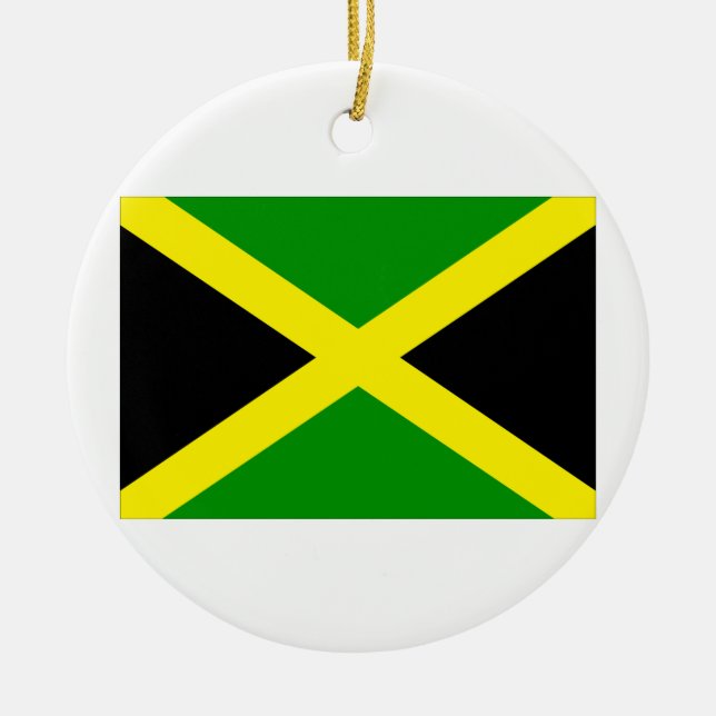 Ornamento De Cerâmica Bandeira de Jamaica (Frente)