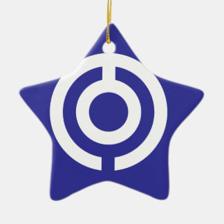 Ornamento De Cerâmica Bandeira de Japão-Okinawa