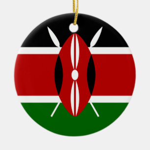 Ornamento De Cerâmica Bandeira de Kenya África