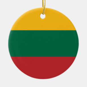 Ornamento De Cerâmica Bandeira de Lithuania