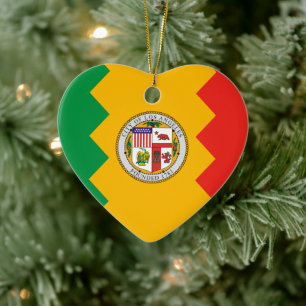 Ornamento De Cerâmica Bandeira de Los Angeles, Califórnia