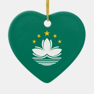 Ornamento De Cerâmica Bandeira de Macau