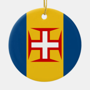Ornamento De Cerâmica Bandeira de Madeira (Portugal)