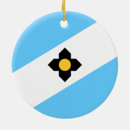 Ornamento De Cerâmica Bandeira de Madison (Wisconsin)