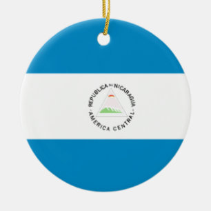 Ornamento De Cerâmica Bandeira de Nicarágua