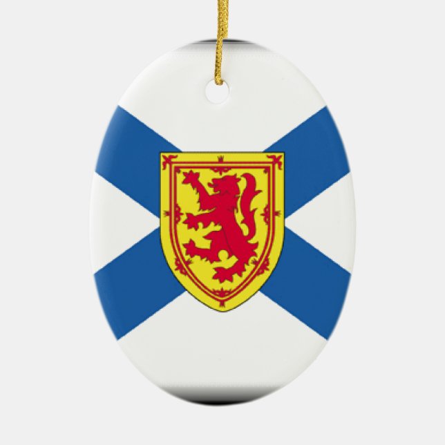 Ornamento De Cerâmica Bandeira de Nova Escócia (Canadá) (Frente)