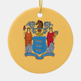 Ornamento De Cerâmica Bandeira de Nova Jersey
