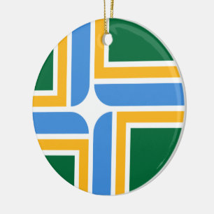 Ornamento De Cerâmica Bandeira de Portland (Oregon)