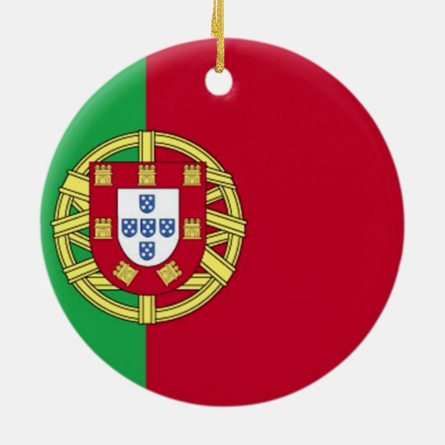 Ornamento De Cerâmica Bandeira de Portugal (Traseira)