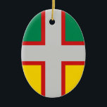 Ornamento De Cerâmica Bandeira de Saguenay-Lac-Santo-Jean (QUÉBEC)<br><div class="desc">Saguenay-Lac-Santo-Jean é uma região no Quebec, Canadá. Contém o fiorde de Saguenay, o estuário do rio Saguenay, que se estende por grande parte da região. Também é conhecido como Sagamie em francês, a partir da primeira parte de "Saguenay" e da última parte de "Piekouagami", o nome Innu (que significa "lago...</div>