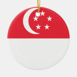 Ornamento De Cerâmica Bandeira de Singapura