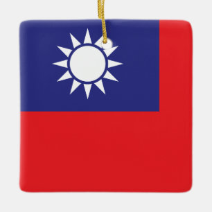 Ornamento De Cerâmica Bandeira de Taiwan