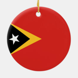 Ornamento De Cerâmica Bandeira de Timor-Leste