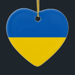 Ornamento De Cerâmica Bandeira de Ucrânia - bandeira ucraniana -<br><div class="desc">Bandeira nacional de Ucrânia - bandeira ucraniana - державнийПрапорУкраїни
a bandeira, país, Europa, bandeira de Ucrânia, bandeira Ucrânia, embandeira o nacional, ucraniano, nacionalista, nacionalismo, direito, direita, bandeiras</div>