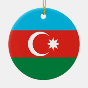 Ornamento De Cerâmica Bandeira do Azerbaijão